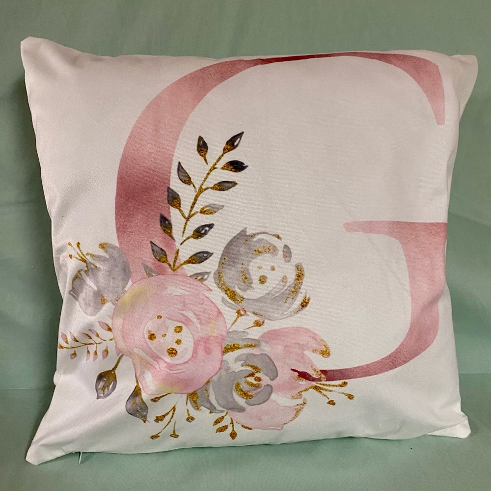 Letter “G” Pillow Cover New